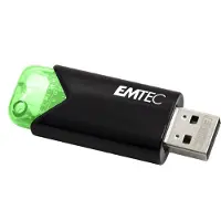 Emtec B110 Click Easy 3.2 - Clé USB - 64 Go - USB 3.2 Gen 1 - vert, noir