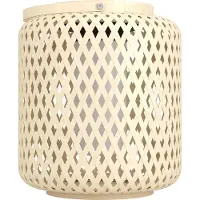 Eglo LED Solar Akku Tischleuchte Laterne Marliano Holz Rattan IP44 3,3W 300lm Neutralweiß 4000K USB