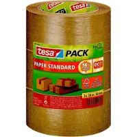 TESA Ruban d'emballage Paper Standard ecoLogo - L 50 mm x L 25 m - marron - 3 rouleaux