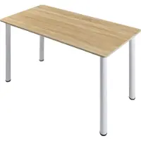 En.casa Table de salle à manger 'Tammela' pour 4 personnes 120 x 60 cm pieds en acier imitation chêne