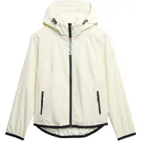 Superdry pour femme. W5011849A Veste coupe-vent avec capuche et logo blanc (XS), Casuel, Durable, Nylon recyclé