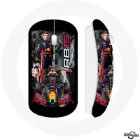 MANIACASE Souris sans fil - Red Bull - Verstappen - Noir - Clé USB Wi-Fi - Compatible Mac et PC