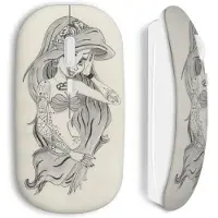 MANIACASE Souris Sans Fil - Ariel - Punk - Clé USB WiFi incluse - Compatible Mac et PC - Blanc