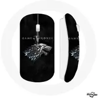 MANIACASE Souris Sans Fil Game of Thrones Saison 8 Le Trône de Fer La maison Stark Logo L'hiver arrive