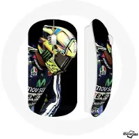 MANIACASE Souris Sans Fil - Valentino Rossi - Numéro 46 - Compatible Mac et PC - Clé USB incluse - Noir