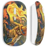 MANIACASE Souris Sans Fil One Piece luffy fire