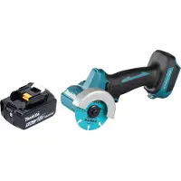 Makita DMC 300 T1 Meuleuse d'angle sans fil 18 V 76 mm Brushless + 1x batterie 5,0 Ah - sans chargeur
