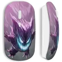 MANIACASE Souris Sans Fil - Pokemon - Ectoplasma - Violet - Compatible Mac et PC - USB wifi