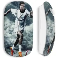 MANIACASE Souris Sans Fil - Cristiano Ronaldo - Football - USB - Compatible Mac et PC - Blanc