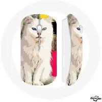 MANIACASE Souris sans fil - Turc de Van - Chat Blanc - Clé USB incluse - Compatible Mac et PC - WiFi