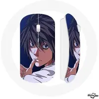 MANIACASE Souris sans fil - Death Note - Bleu - Compatible Mac et PC - Clé USB wifi incluse - Technologie sans fil