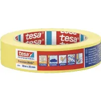 TESA Ruban jaune 50m x 25mm masquage de précision toutes surfaces - 04334-00001-00