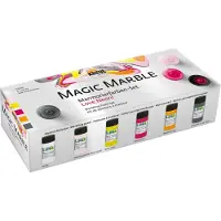 Kreul Magic Marble Un ensemble de couleurs pour marbrer Love Neon! 6 x 20 ml