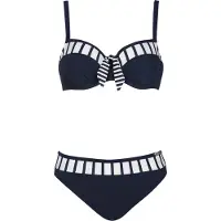 Sunflair Bikini bleu marine / blanc