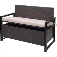 Mendler Poly-Rattan Banc 2 places -F39