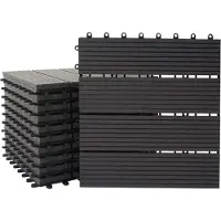 MCW 11x carreau WPC Rhone, carrelage balcon/terrasse, optique bois à 30x30cm = 1m²
