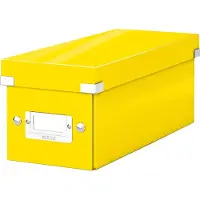 Leitz Boîte de rangement Click + Store , en carton, type CD, jaune