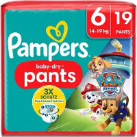Pampers Baby-Dry Pants Paw Patrol, Taille 6, 19 couches-culottes