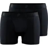 Craft - Boxers techniques - Core Dry Boxer 3-Inch 2-Pack M Black pour Homme - Taille XXL - Noir