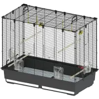Ferplast Cage pour perruche Piano 6 - brun / noir : L 87 x l 46,5 x H 70 cm