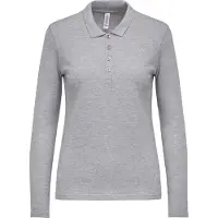 Kariban Polo piqué manches longues femme Oxford Grey - Kariban K257 - Taille 2XL