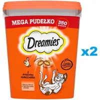 Dreamies Mega Pudełko 2x350 g przysmak z pysznym kurczakiem dla kota