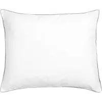 Shumee Oreiller Pelister Coton Ciré Bas 50 X 60 Cm Blanc