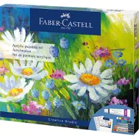 Faber-Castell Set de peinture acrylique Faber-Castell 18 pièces