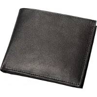 Alassio Porte-monnaie format paysage en cuir noir