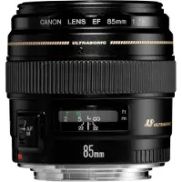 Canon EF 85mm f/1.8 USM (EU) (EF, Plein format), Objectif, Noir