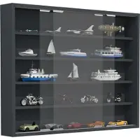 VCM Bois verre suspendu vitrine murale vitrine collectionneur déco vitrine Agisa L