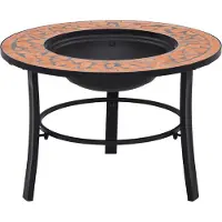 vidaXL Foyer Mosaïque Céramique Terracotta 68 cm