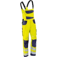 Kübler Latzhose REFLECTIQ PSA 2 warngelb/dunkelblau Form 3207 Grösse 110