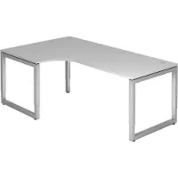Hjh OFFICE PRO REGO 82 S - 200 x 120 Gris/Argent, réglable en hauteur
