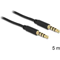 DeLOCK Câble Jack 3,5mm ST/ST 4pin IPhone 5,0m noir -