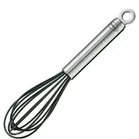 Rösle Fouet classique acier inoxydable/silicone - Noir : 27 cm