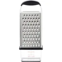 Oxo Good Grips Râpe 4 faces – Râpe pour la cuisine avec récupérateur - Acier inoxydable