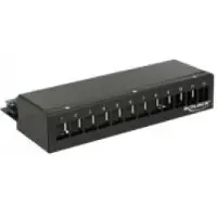 DeLOCK Patchpanel 12 Keystone Ports Metall schwarz