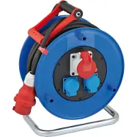 Brennenstuhl Garant CEE 1, IP44, enrouleur de câble pour l'industrie et les chantiers, bobine de 20 m, 1 pièce.