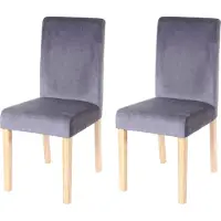 MCW Chaise de salle à manger Littau velours (lot de 2)