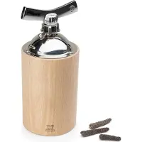 Peugeot Saveurs - Moulin à poivres longs et gros grains de poivre manuel en bois couleur naturel 16 cm - 6,25'