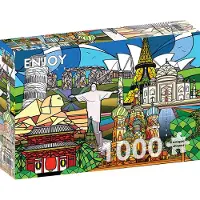 Enjoy Puzzle Puzzle 1000 pièces – Monuments emblématiques du monde