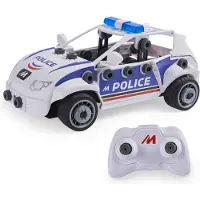 Spin Master Meccano JUNIOR, Police radiocommandée, Constructions pour enfants, 73 pièces en plastique, Jouets pour enfants à partir de 5 ans