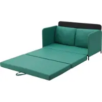 En.casa Canapé-lit 'Soini' avec fonction chaise longue 2 places rembourré avec coussins 78 x 125 x 67 cm vert