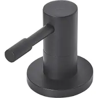 Beliani Robinet de salle de bain pour lavabo en chrome brillant noir, accessoires de salle de bain modernes