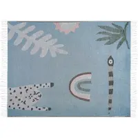 Beliani Couverture Limgha 130 X 170 Cm Bleu