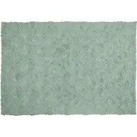 Beliani Tapis en coton vert clair 140 x 200 cm motifs géométriques tapis court HATAY (140 x 200 cm)