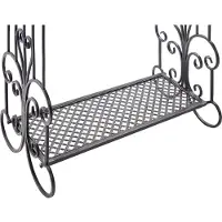Beliani Porte-serviettes aspect antique noir 60 x 90 cm sur pied 3 bras GLADIS