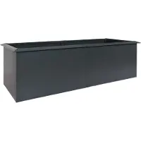 OEM Jardinière surélevée MCW-N24, jardinière surélevée en métal, bac à fleurs, pot de fleurs, bordure anti-limaces, 78 x 250 x 90 cm, fer, 65 kg, anthracite