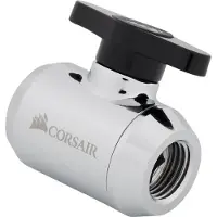 Corsair Adaptateur Hydro X Series XF Robinet d'arrêt à bille, Raccord, Argent